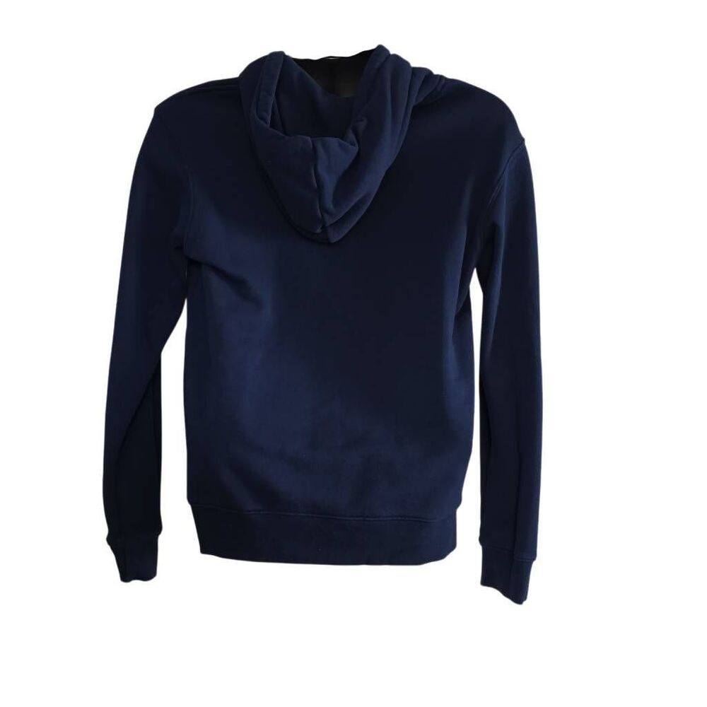 Adidas Men's Size Small Navy White Trefoil Logo Pullover Hoodie - Picture 6 of 6